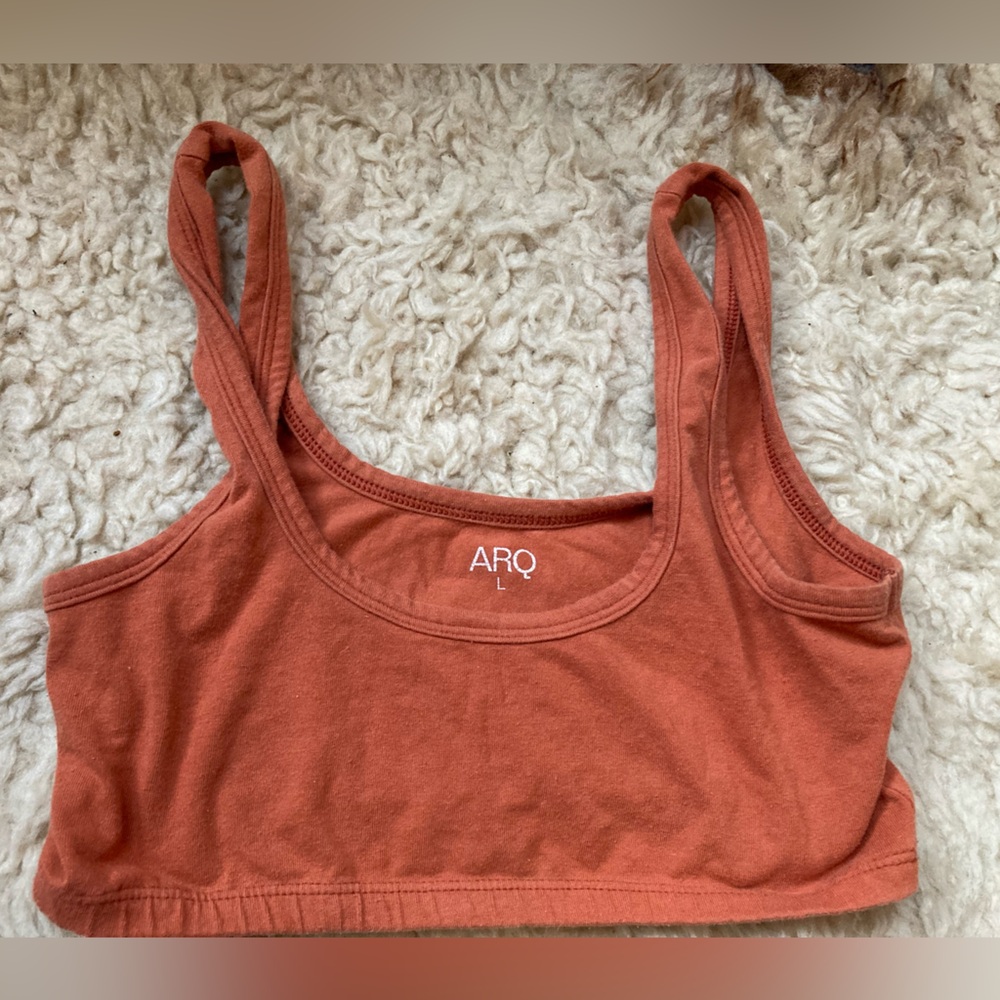 Arq orange wide strap bra large